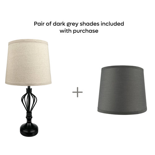 Domyhome Alternative Lampshade, Linen Beige Or Fabric Dark Gray Desk